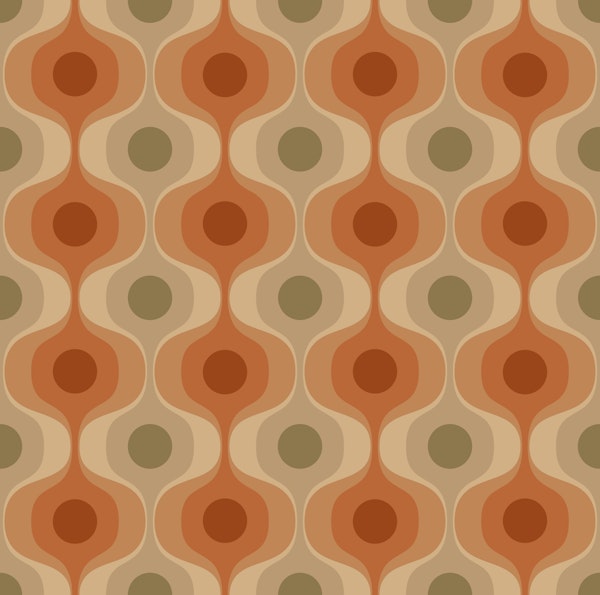 Abstract Vintage Geo Waves