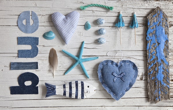 Beach Still Life On Wood