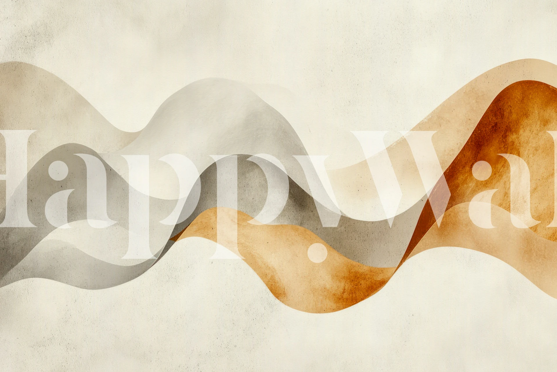 Abstract Sand Dunes wallpaper in a room