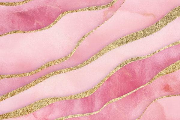 Luxe Pink Gold Waves