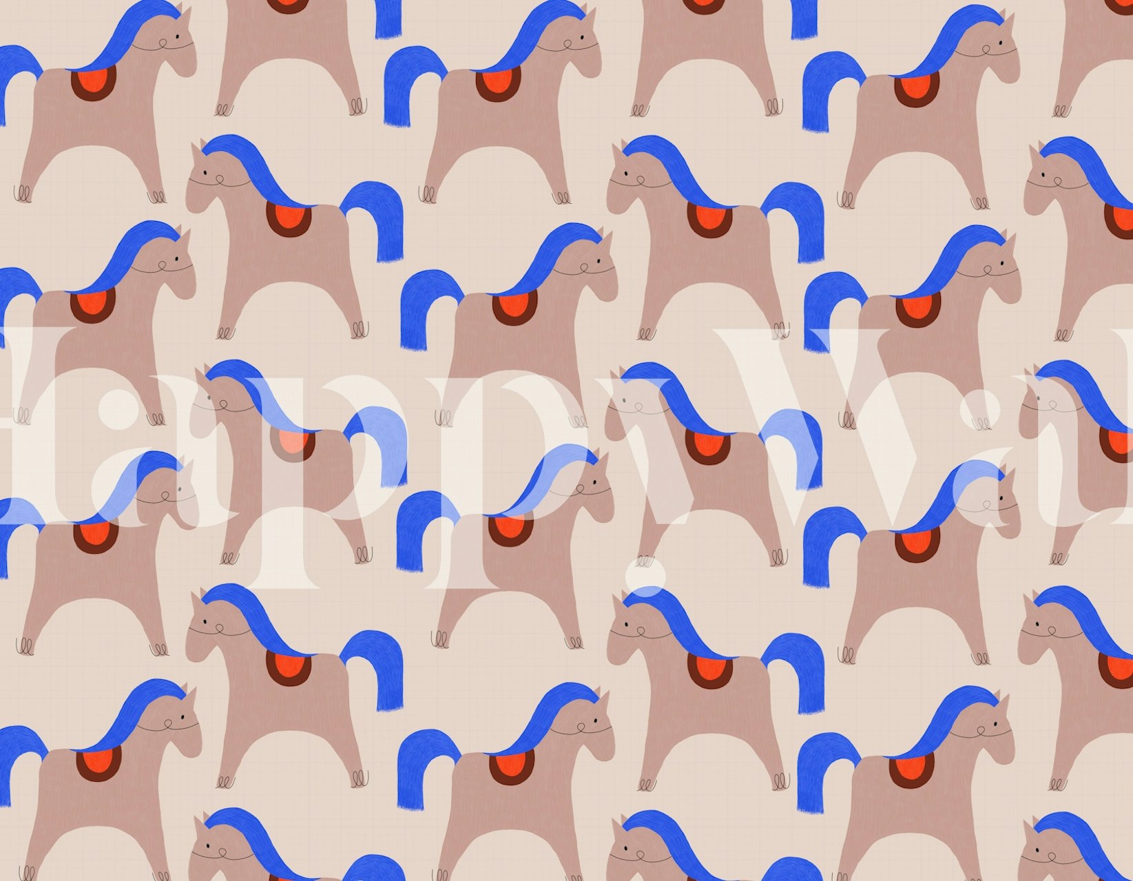 Delight carousel wallpaper with playful horses
