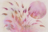 Dreamy Pampas Grass Sunset wallpaper