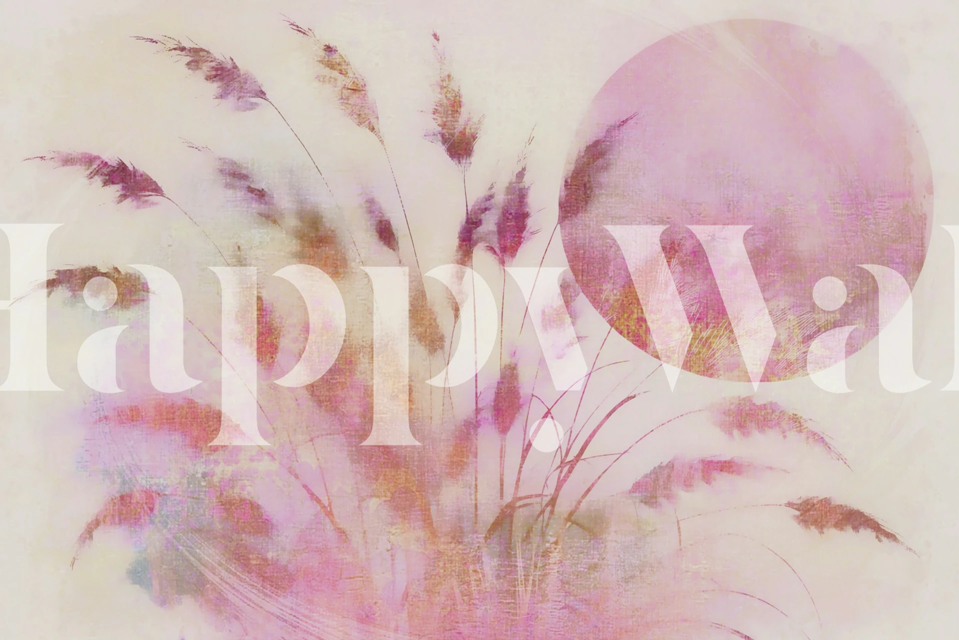 Dreamy Pampas Grass Sunset tapeta w pokoju