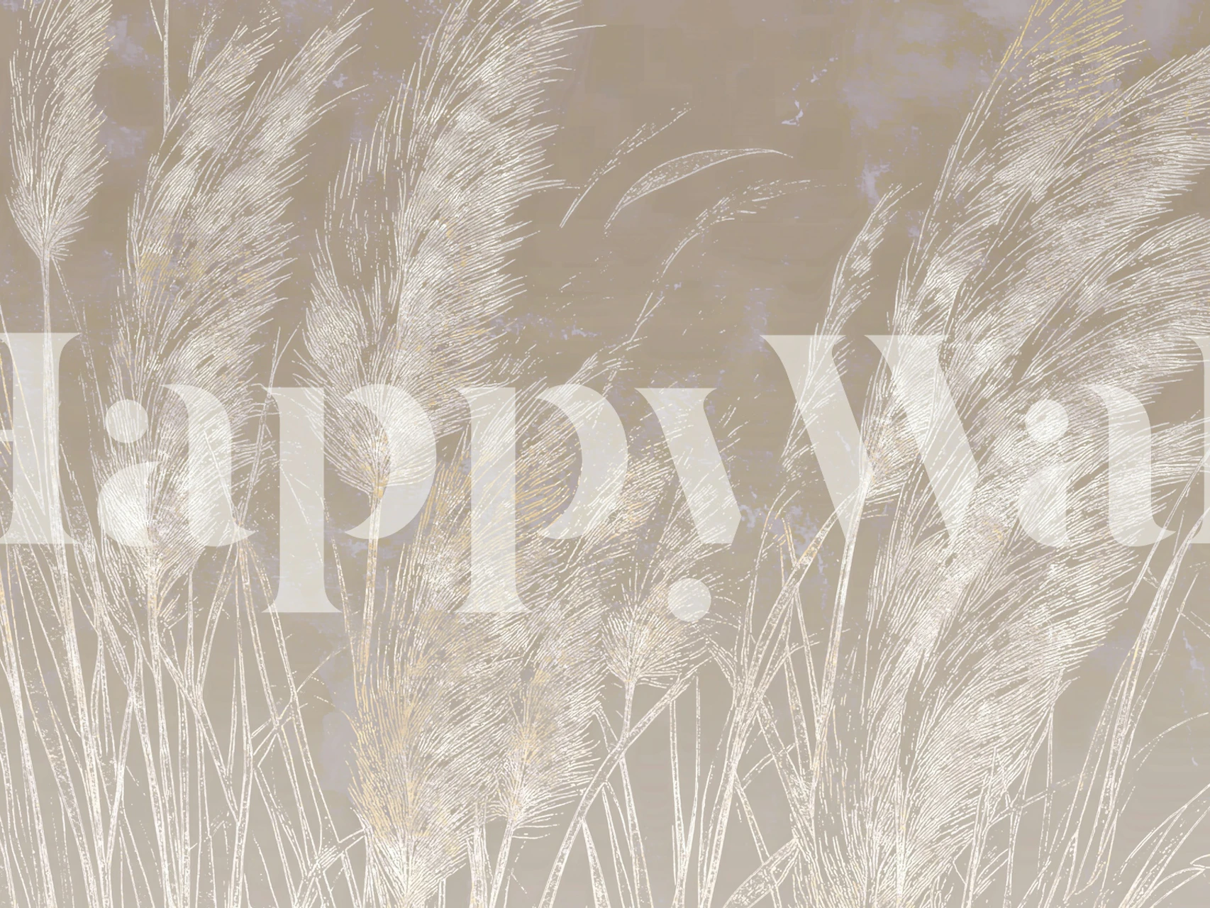 Dreamy Pampas Grass Luxury wallpaper in a room