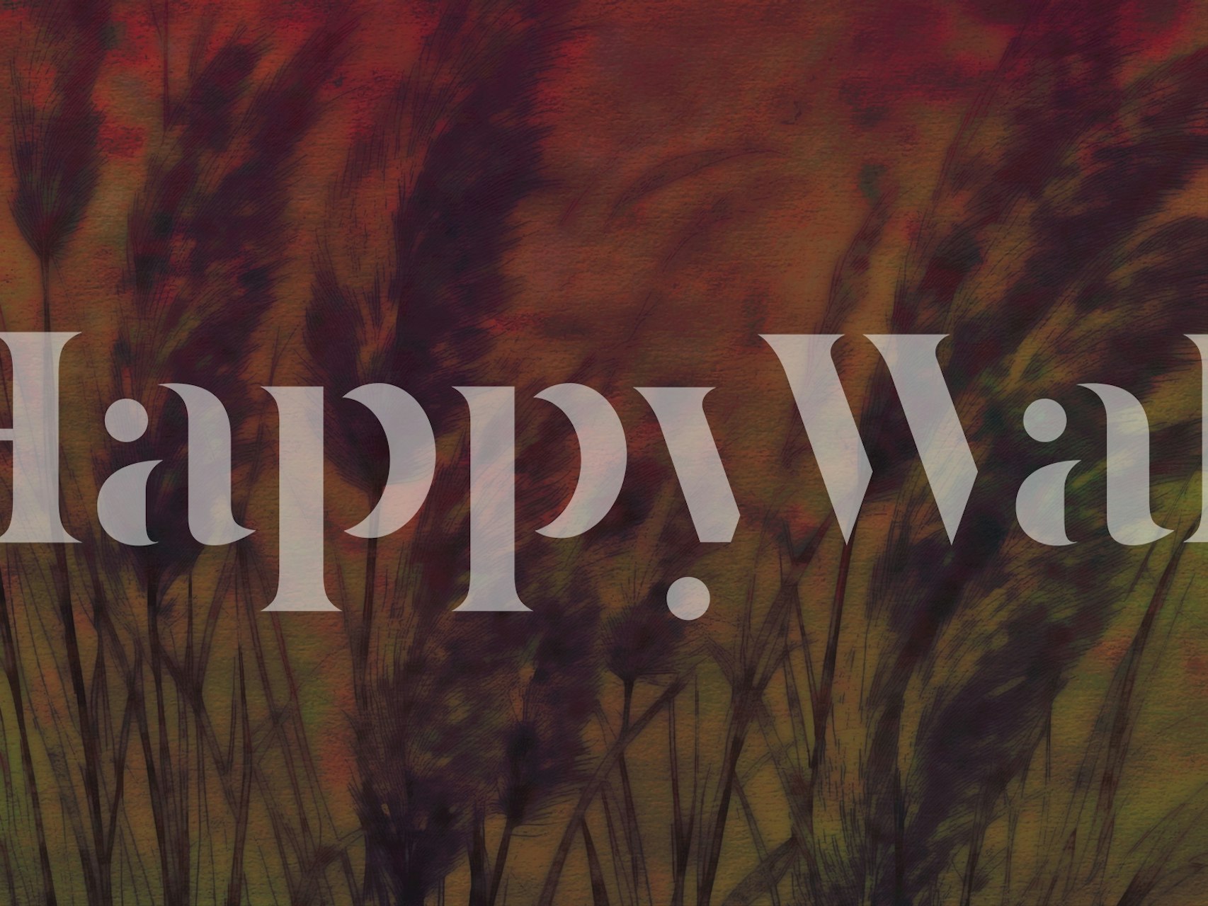 Design tapety Dreamy Pampas Grass Autumn