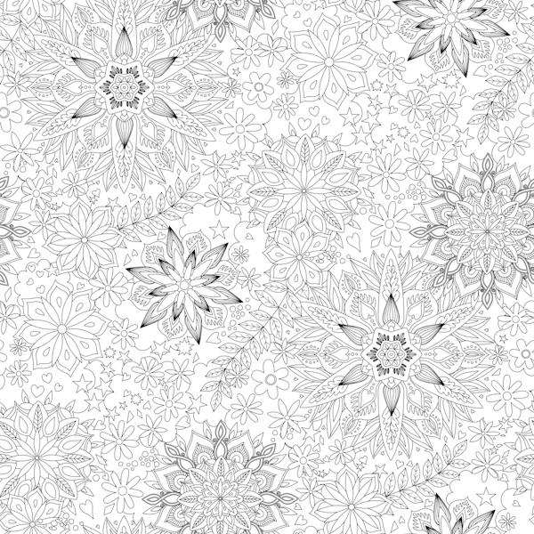 Bohemian Mandalas - Black and White