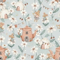 Secret Tiny World - mint papiers peint