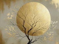 Gilded Japanese Botanica behang