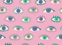 The eyes have it - pastel pink and lilac ταπετσαρία