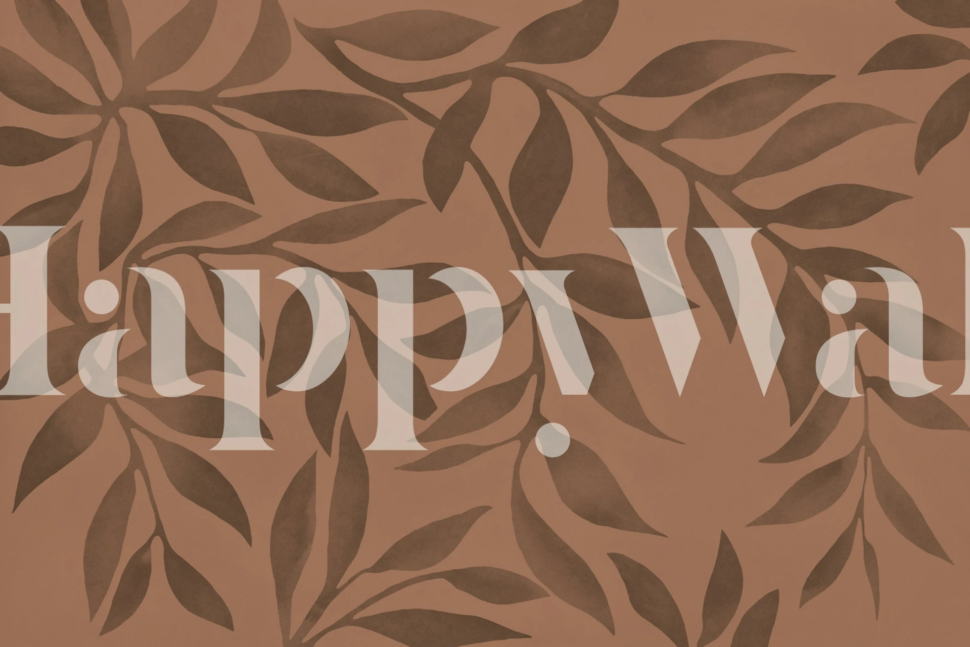 Calm Leaf Botanical wallpaper in a room