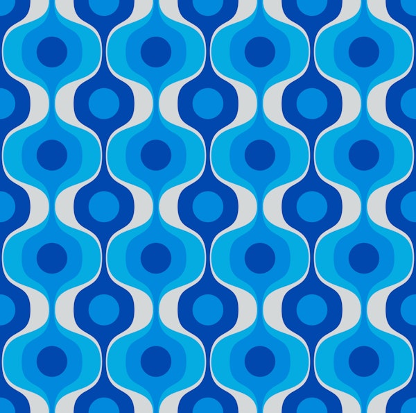 Large Abstract Geo Waves Pattern Serenity