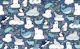Arctic Animals - mustard white and navy