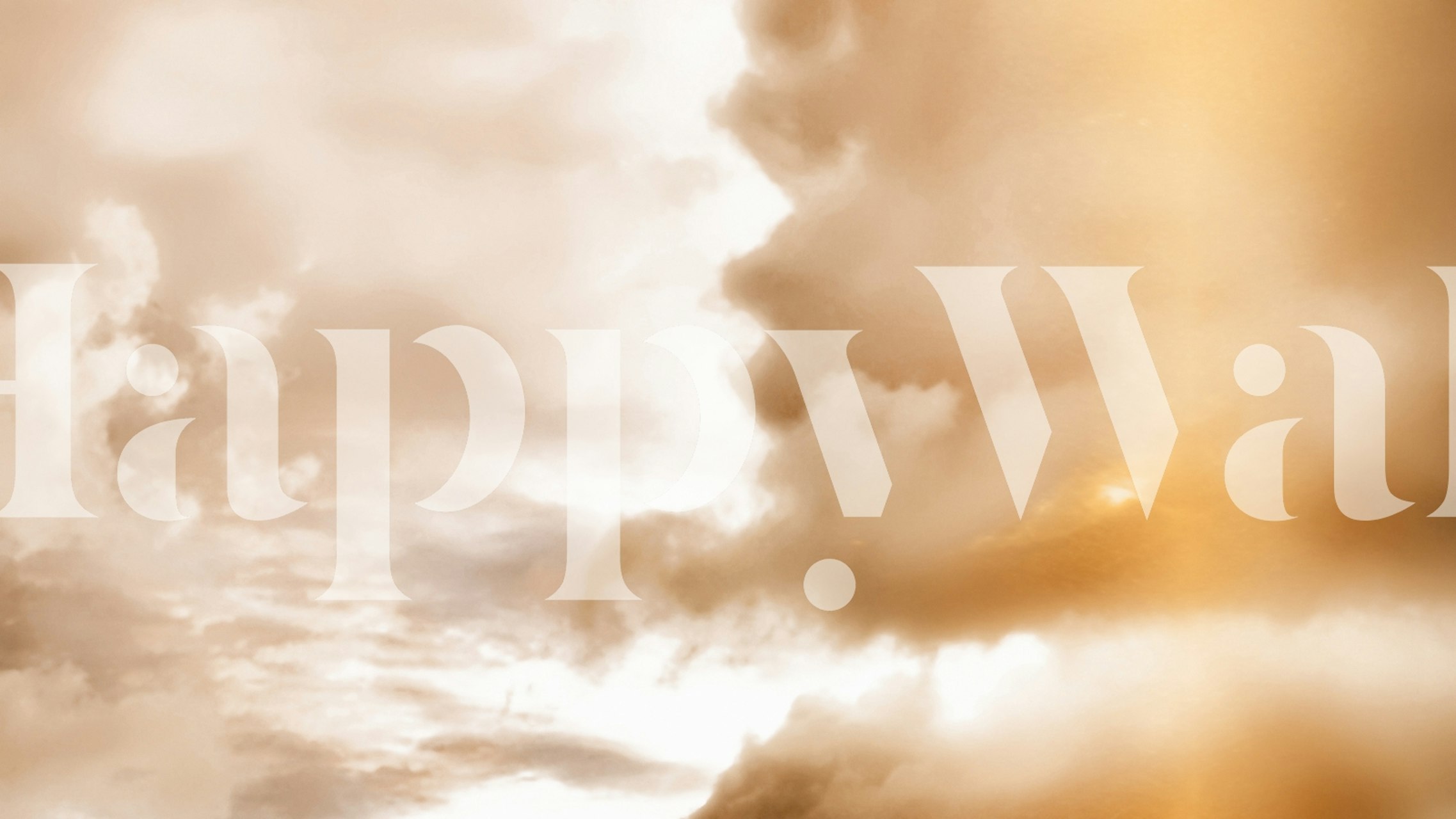 Golden and cream cloud patterns wallpaper