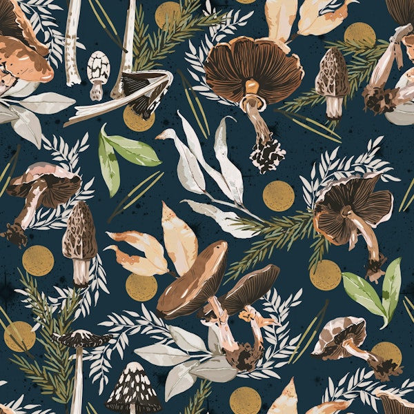 Bohemian Mushroom Motif