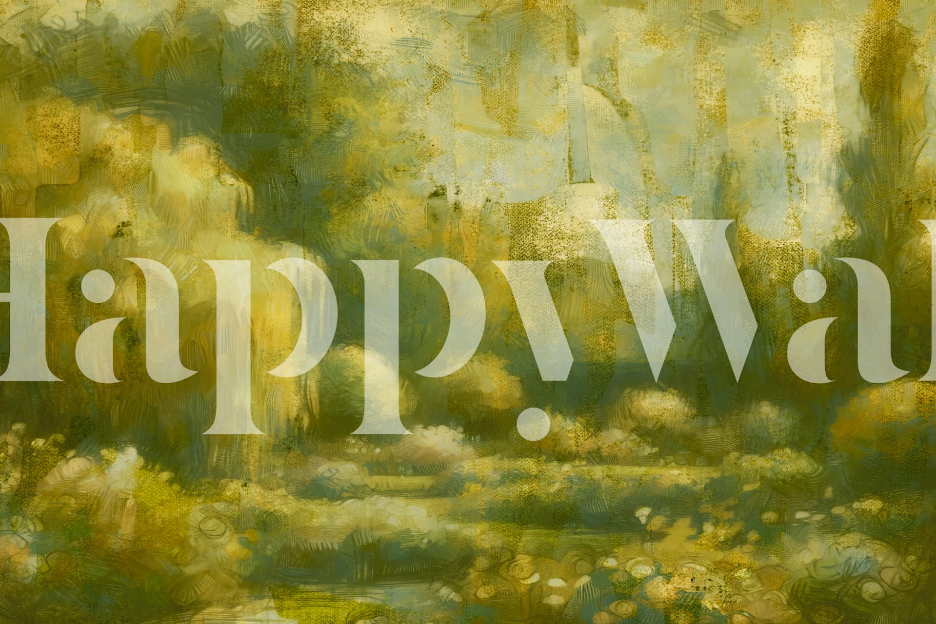 Vintage Gold Meadow wallpaper in a room