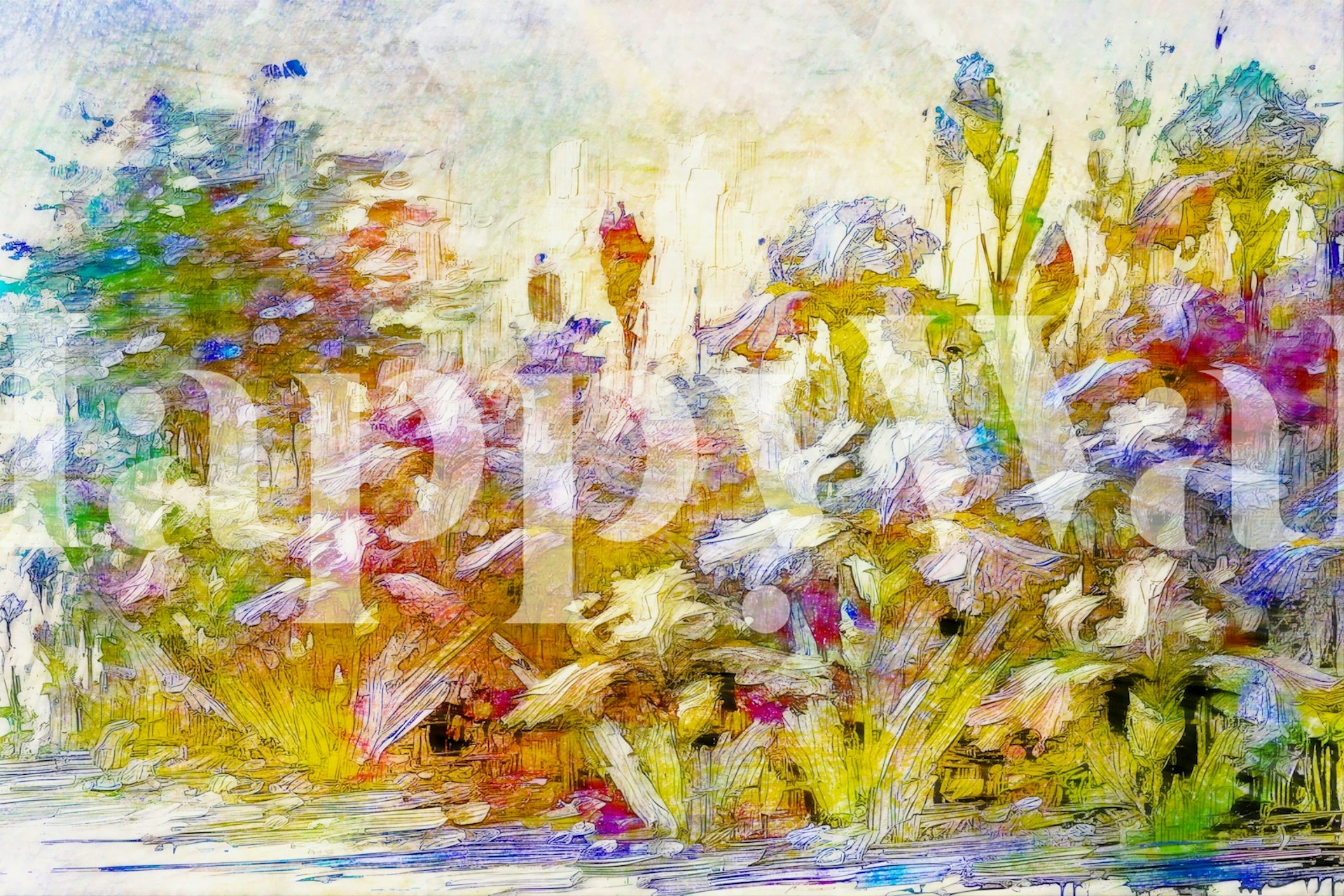 Dreamy Wildflower Fantasy tapeta v pokoji