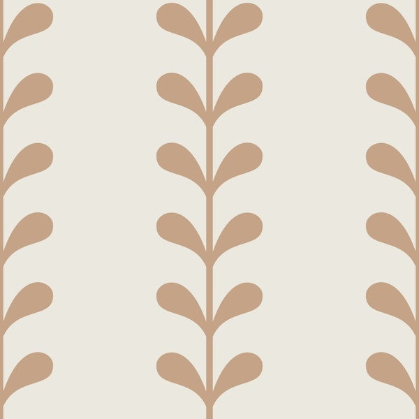 Elegant Botanical Stripes / Brown