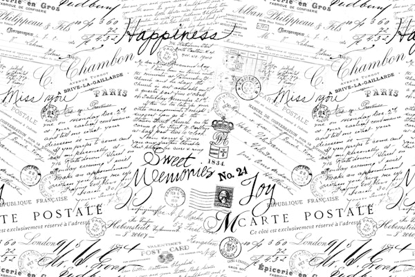 Black White Vintage Lettering