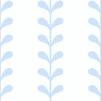 Elegant Botanical Stripes / Light Blue carta da parati