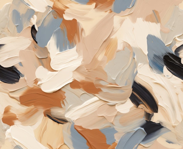 Abstract Art Brush Strokes Mocha Brown