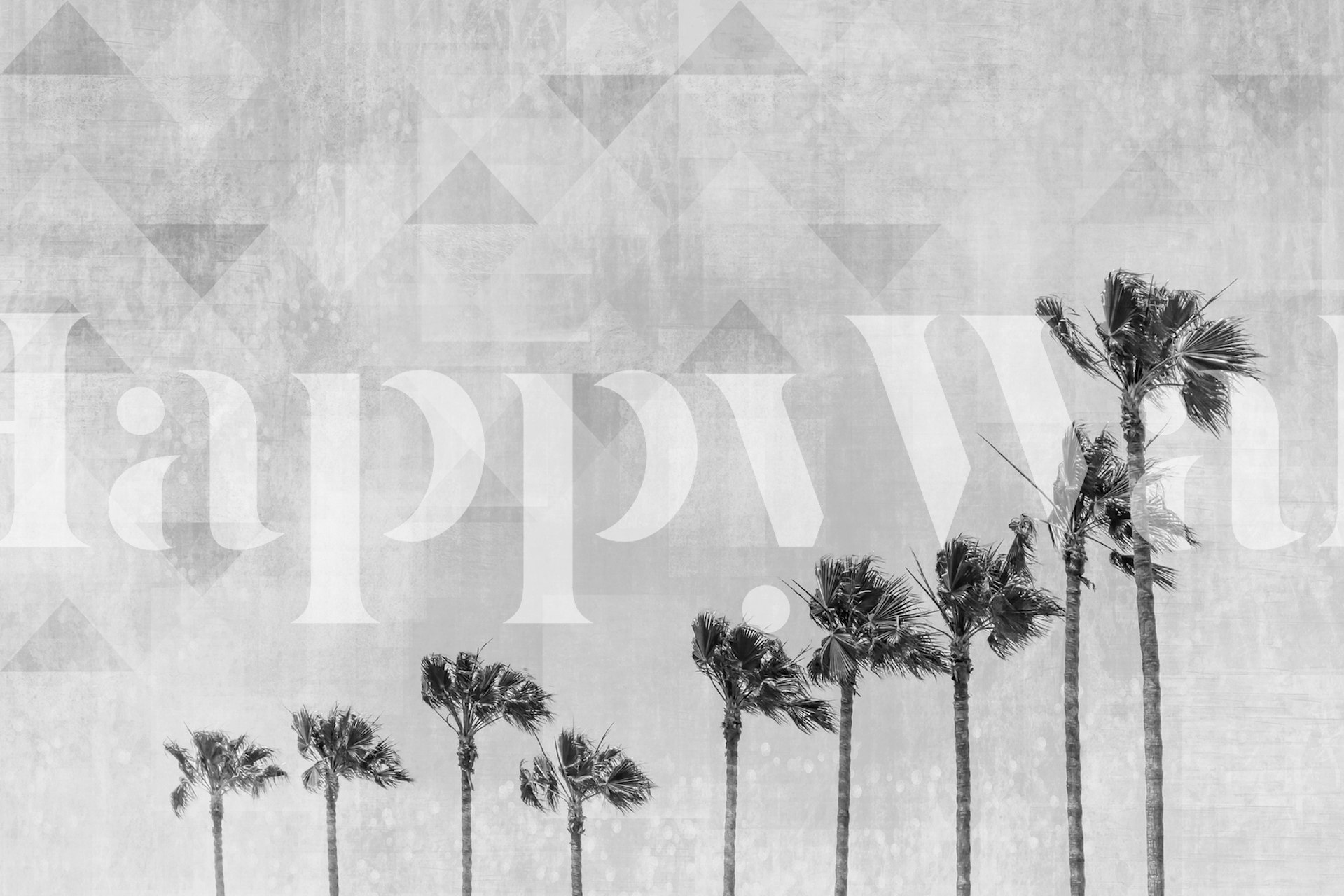 California monochrome art Tapete in einem Raum