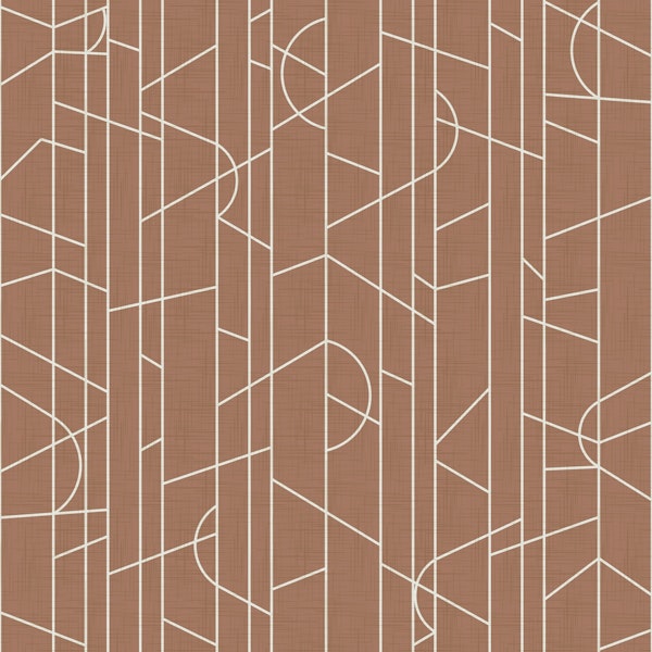 Elegant Lines Decor Mocha Mousse Canvas