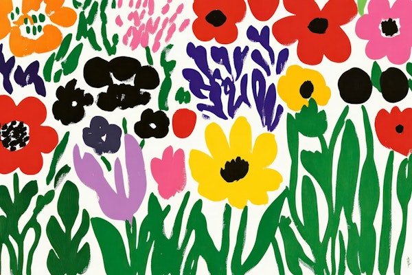 Bold Matisse Inspired Flower Impressions