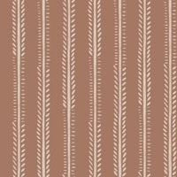 Mocha Mousse Earthy Leaf Strokes wallpaper