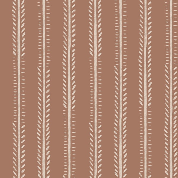 Mocha Mousse Earthy Leaf Strokes