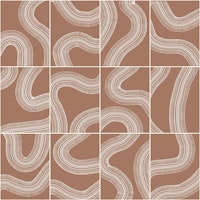Zen Garden Tiles Mocha Mousse wallpaper