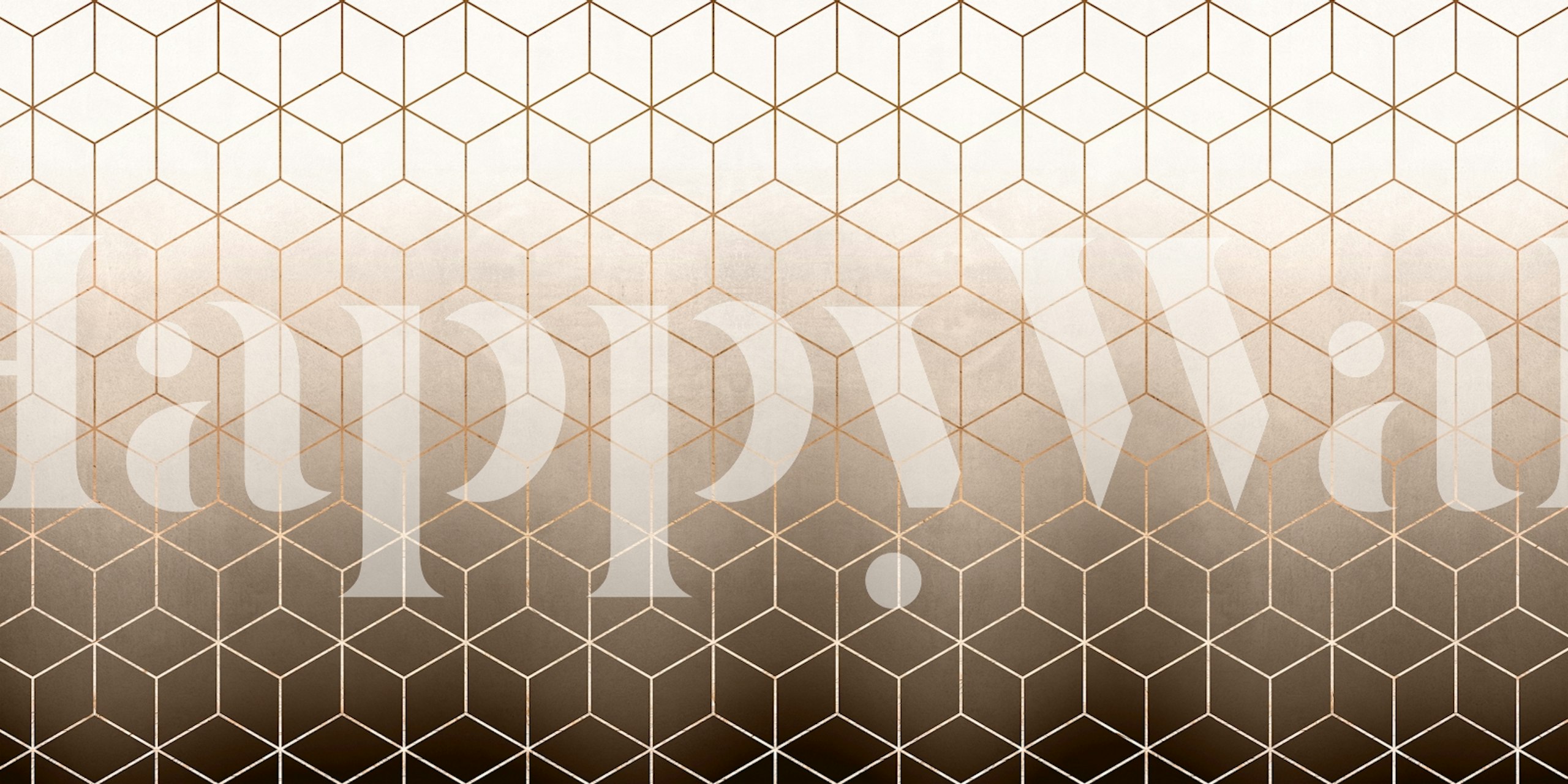 Tapeta Geometric Modern Gold v místnosti