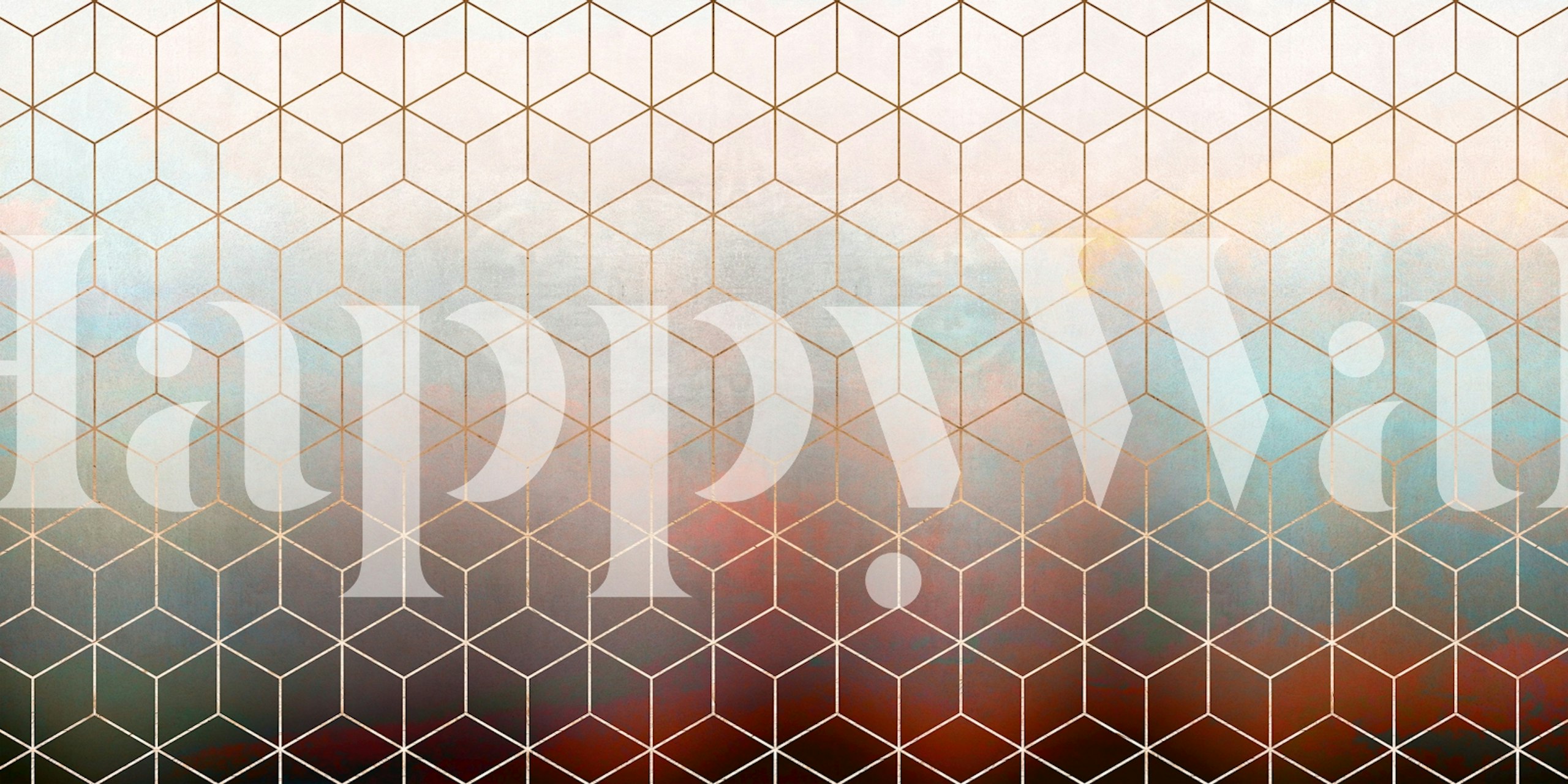 Tapeta Geometric Modern Colors v pokoji