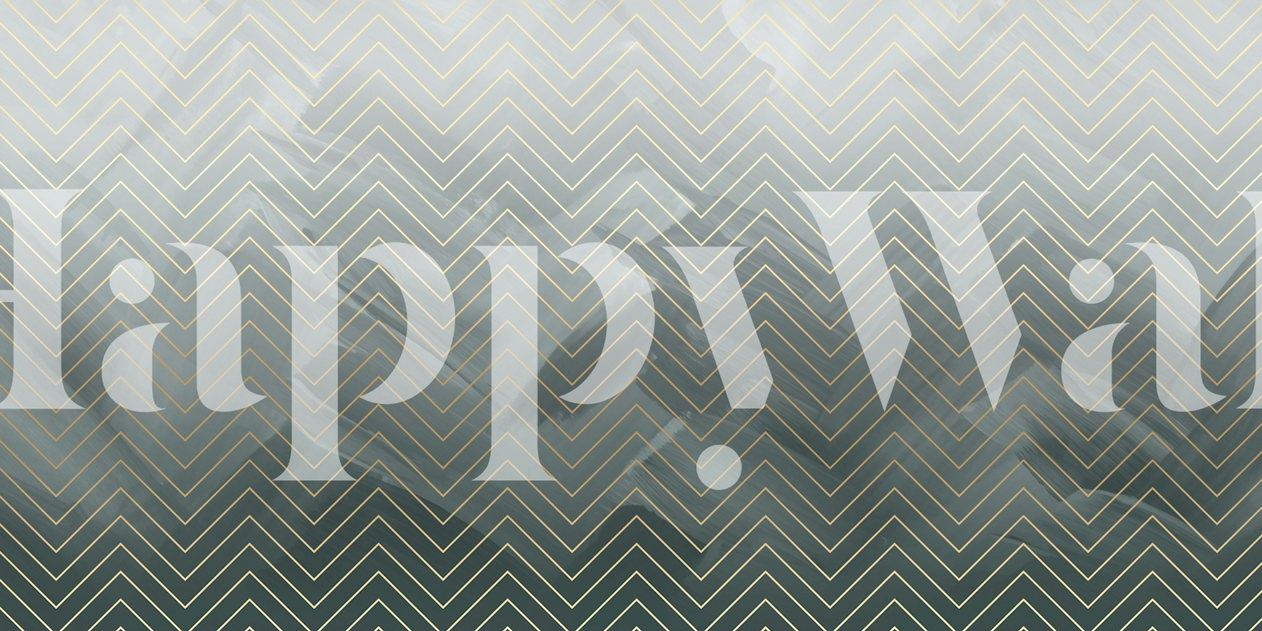 Geometric Modern Greens wallpaper in a room