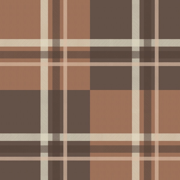 Mocha Mousse Coffee Plaid