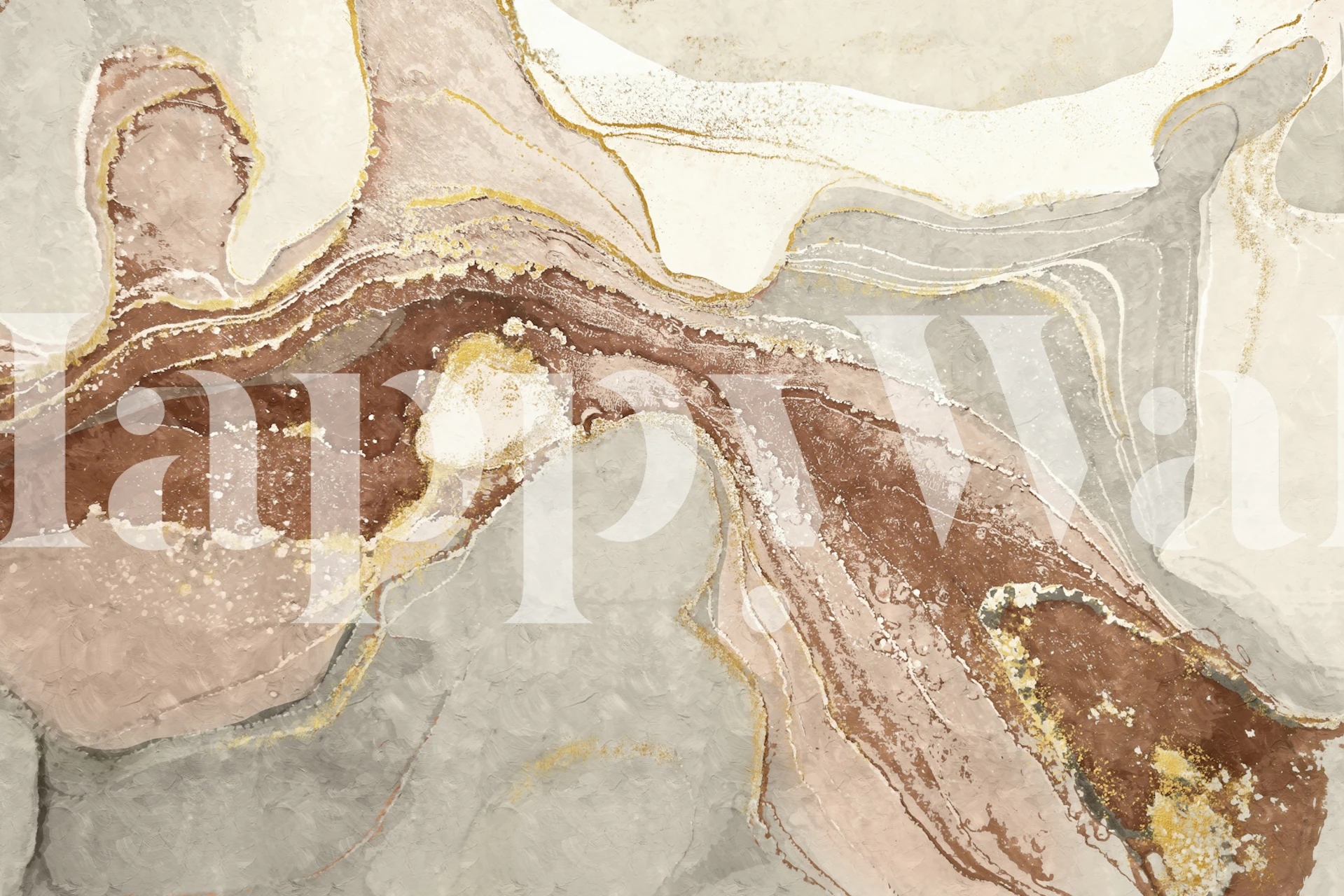 Marble Ink Desert wallpaper in a living room