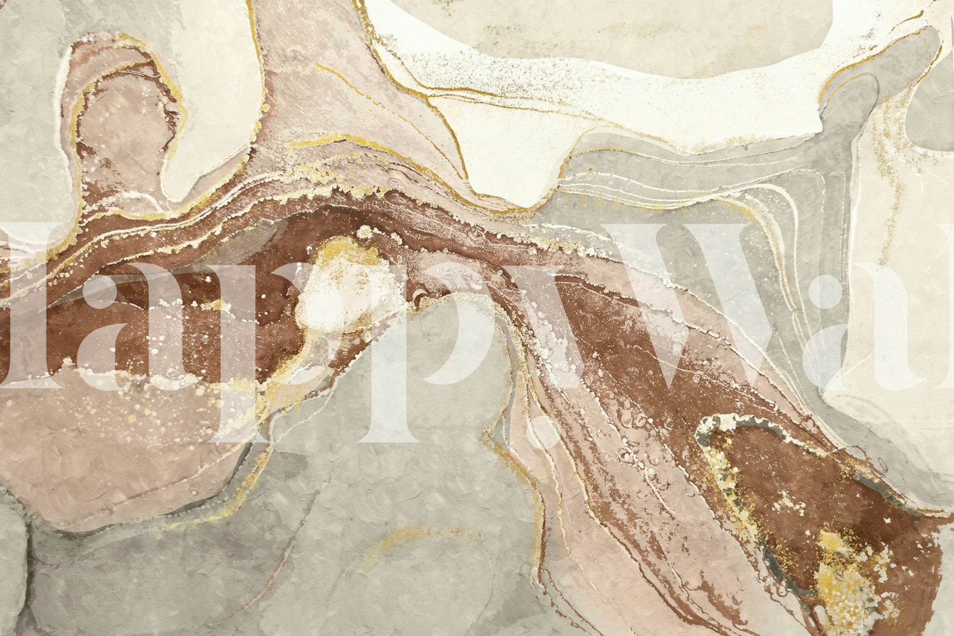 Marble Ink Desert behang in een woonkamer