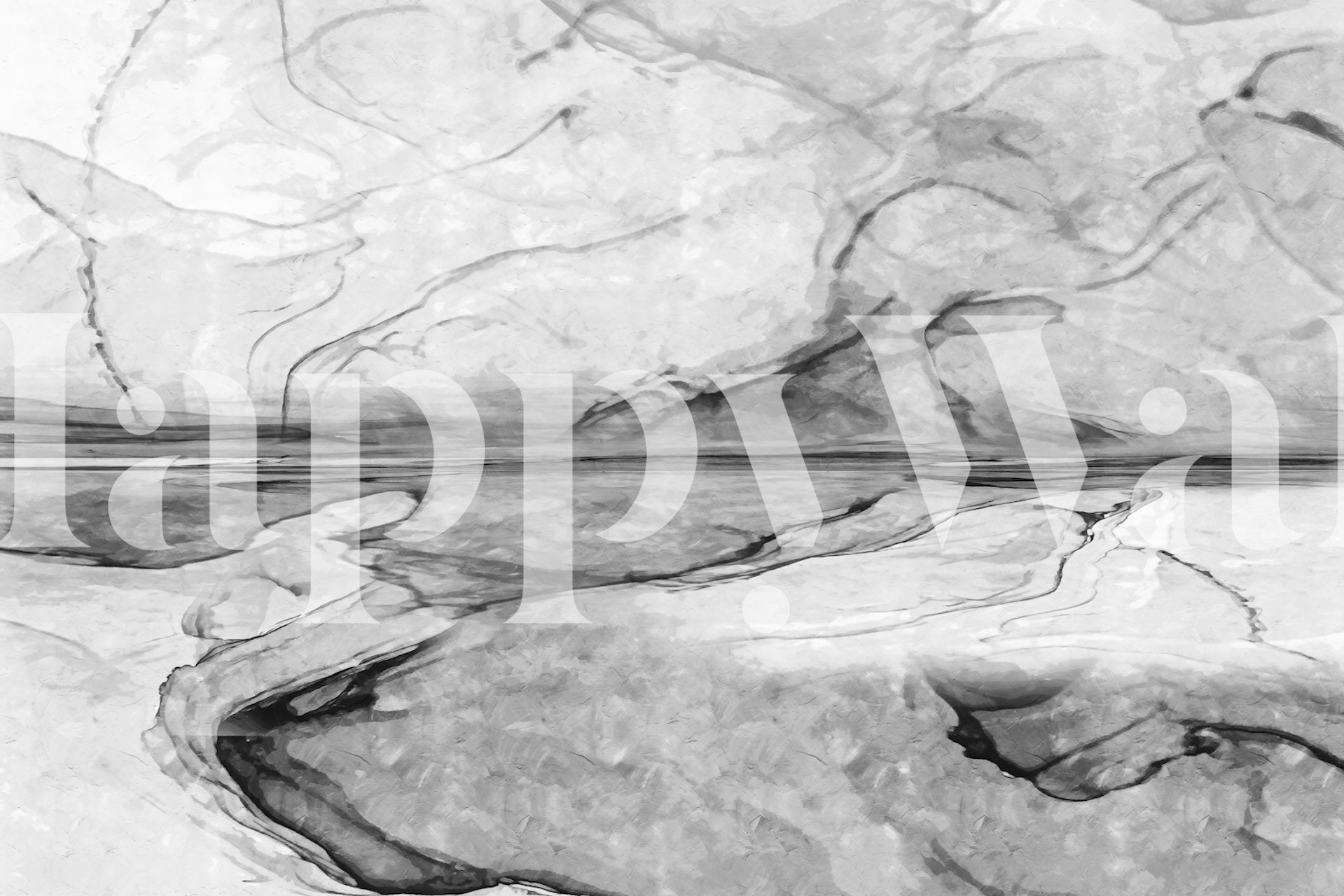 Black and white marble abstract wallpaper