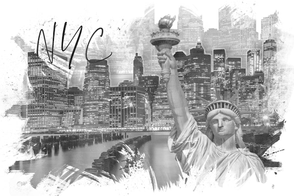 Trendy MANHATTAN Collage