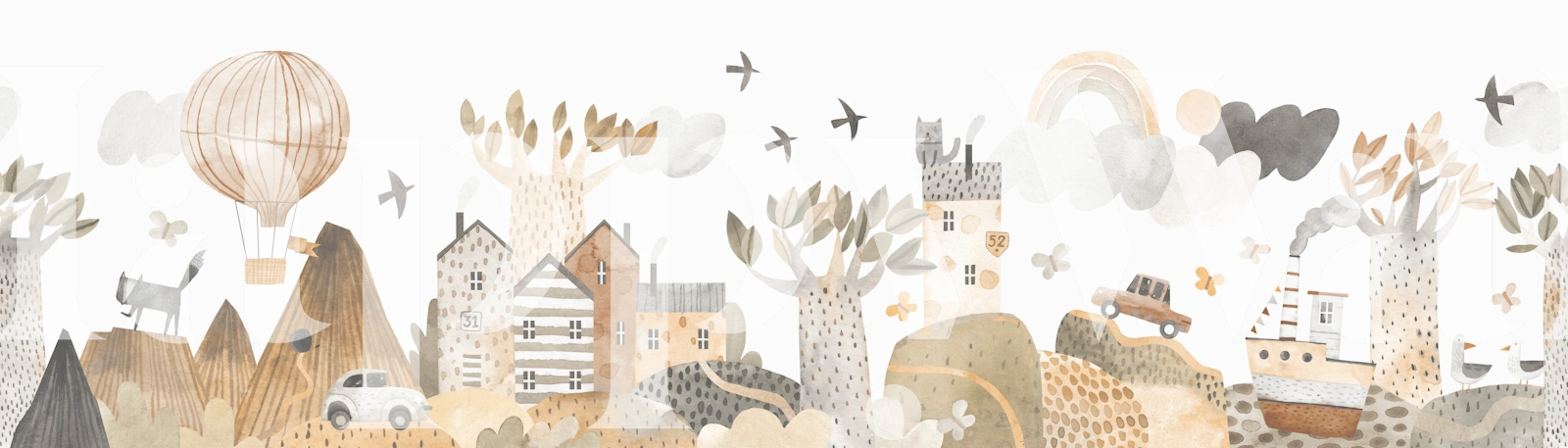 Adventure in the Valleys wallpaper design in a room