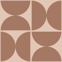 Semicircles - Mocha Mousse and Cream 1 - L ταπετσαρία