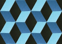 Abstract Modern Geometric Cubes Blue Shapes behang