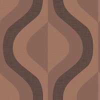 retro sixties chocolate flow tapet