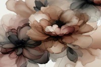 Blush Smoke Blooms papel pintado