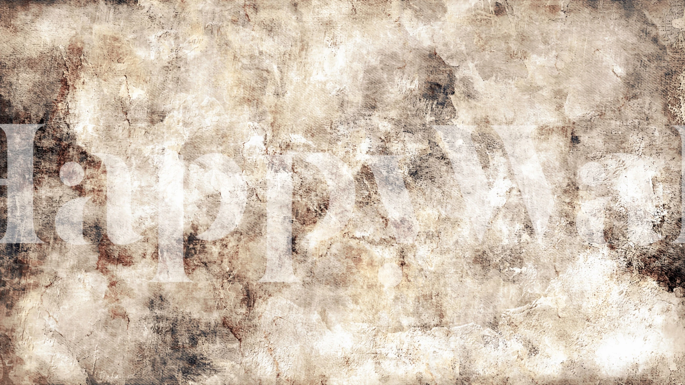 Antique textured wallpaper featuring tones of beige and brown, distressed style wallpaper