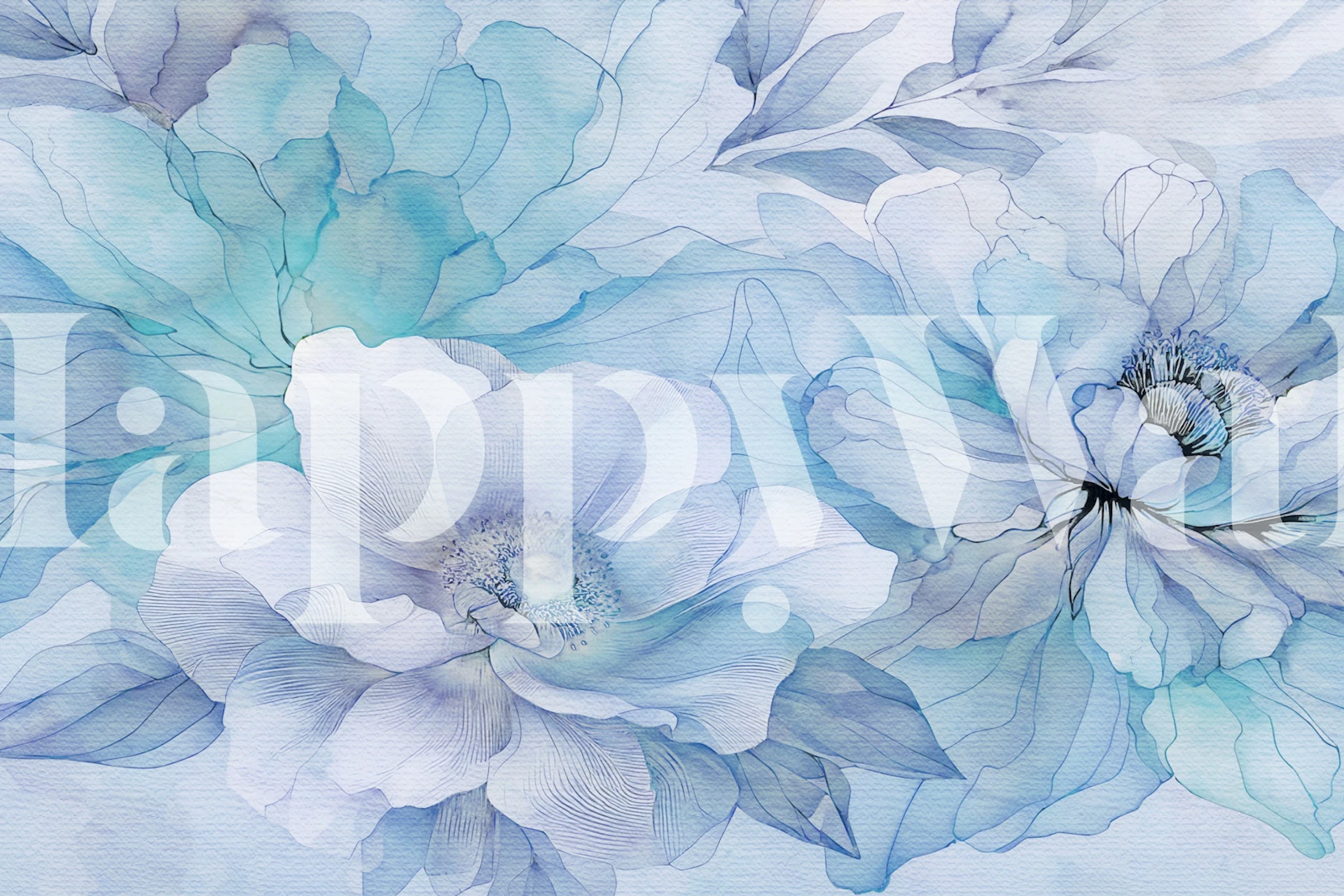 Blomstertapetdesign i et rum