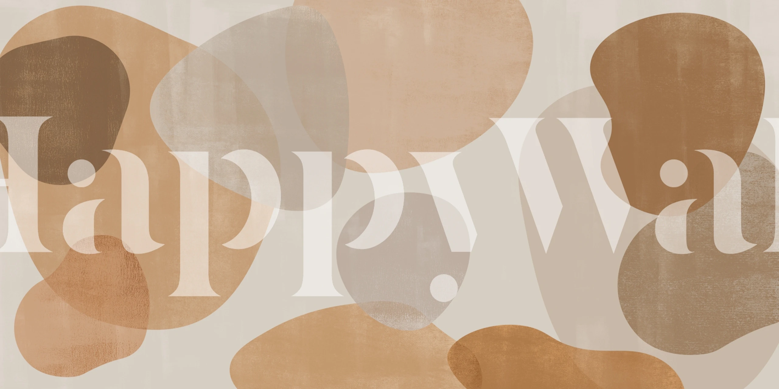 Abstract geometric shapes in warm brown tones wallpaper