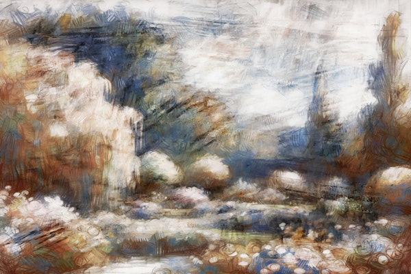 Impasto Garden Dreamscape