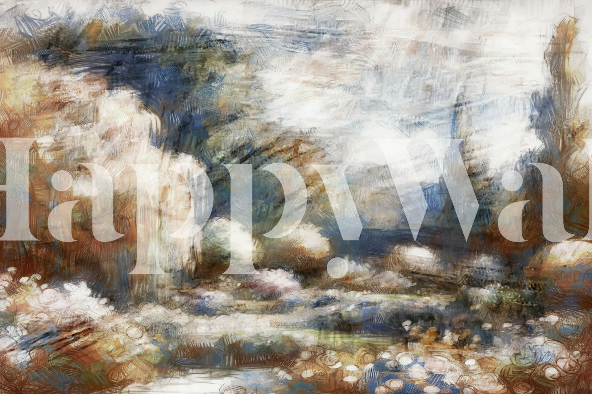 Impasto Garden Dreamscape tapet i ett rum