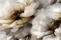Beige Petal Whispers tapete