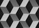 Modern Zigzag Cubes Gray Black and White Geo
